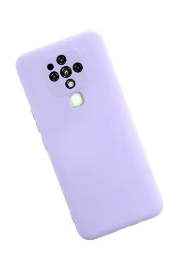 Newface Tecno Camon 16 Kılıf Nano içi Kadife Silikon - Lila resmi