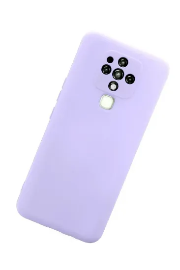Newface Tecno Camon 16 Kılıf Nano içi Kadife Silikon - Lila resmi