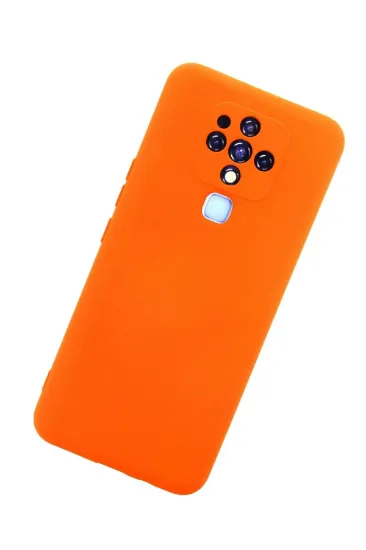Newface Tecno Camon 16 Kılıf Nano içi Kadife Silikon - Turuncu resmi