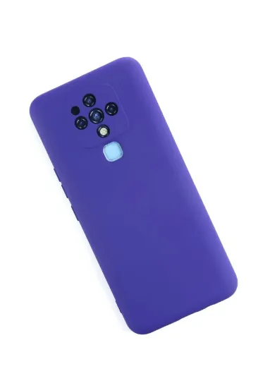 Newface Tecno Camon 16 Kılıf Nano içi Kadife Silikon - Mor resmi