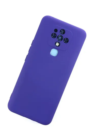 Newface Tecno Camon 16 Kılıf Nano içi Kadife Silikon - Mor resmi