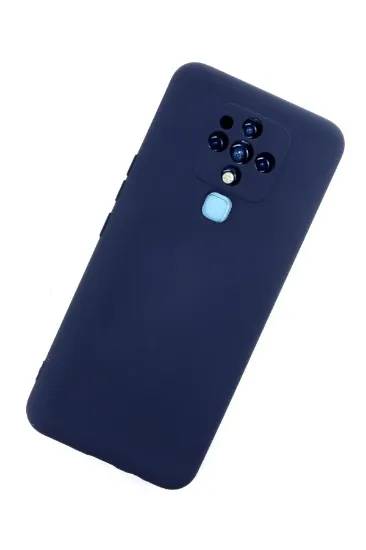 Newface Tecno Camon 16 Kılıf Nano içi Kadife Silikon - Lacivert resmi