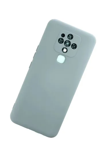 Newface Tecno Camon 16 Kılıf Nano içi Kadife Silikon - Buz Mavisi resmi