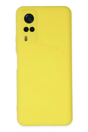 Newface Vivo Y53S Kılıf Nano içi Kadife Silikon - Sarı resmi