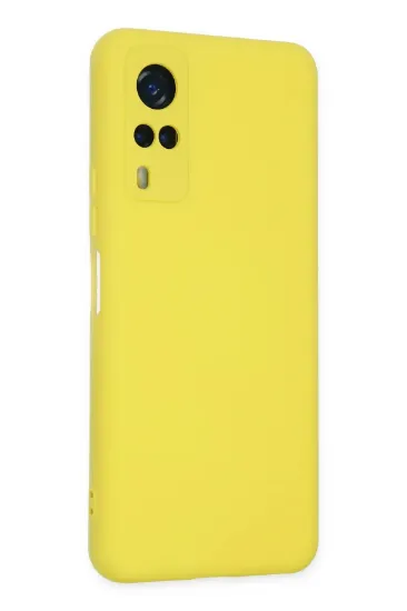 Newface Vivo Y53S Kılıf Nano içi Kadife Silikon - Sarı resmi