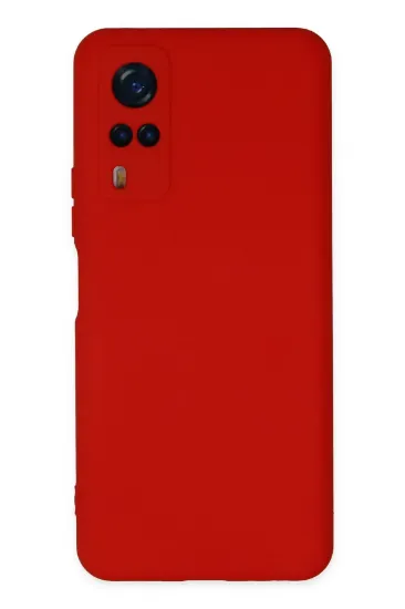 Newface Vivo Y53S Kılıf Nano içi Kadife Silikon - Kırmızı resmi