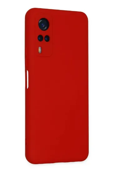 Newface Vivo Y53S Kılıf Nano içi Kadife Silikon - Kırmızı resmi