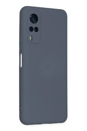 Newface Vivo Y53S Kılıf Nano içi Kadife Silikon - Gri resmi