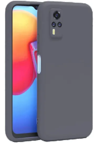 Newface Vivo Y53S Kılıf Nano içi Kadife Silikon - Gri resmi