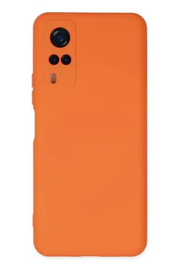 Newface Vivo Y53S Kılıf Nano içi Kadife Silikon - Turuncu resmi