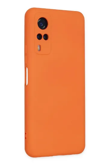 Newface Vivo Y53S Kılıf Nano içi Kadife Silikon - Turuncu resmi