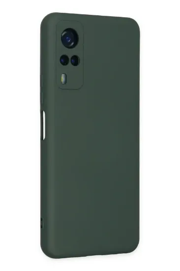 Newface Vivo Y53S Kılıf Nano içi Kadife Silikon - Koyu Yeşil resmi