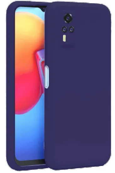 Newface Vivo Y53S Kılıf Nano içi Kadife Silikon - Mor resmi