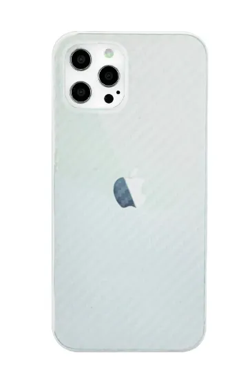 Newface iPhone 12 Pro Max Kılıf Karbon PP Silikon - Şeffaf resmi