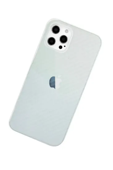 Newface iPhone 12 Pro Max Kılıf Karbon PP Silikon - Şeffaf resmi