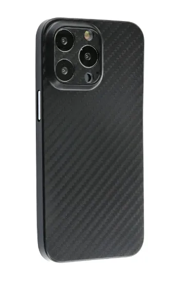 Newface iPhone 13 Pro Kılıf Karbon PP Silikon - Siyah resmi