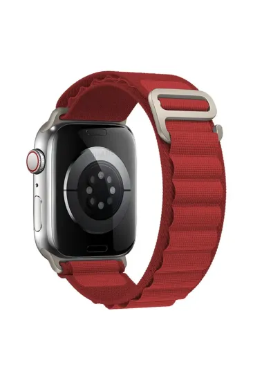 Newface Apple Watch 42mm Mountain Kordon - Kırmızı resmi
