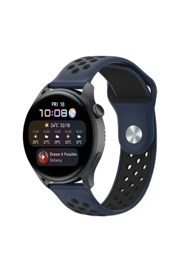 Newface Watch 20mm Spor Delikli Kordon - Lacivert-Siyah resmi