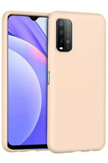 Newface Xiaomi Redmi 9T Kılıf Nano içi Kadife Silikon - Pudra resmi
