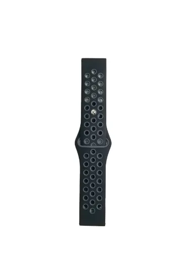 Newface Watch 22mm Spor Delikli Kordon - Siyah-Gri resmi