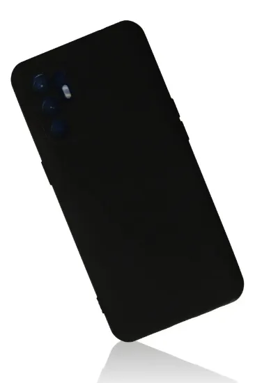 Newface Oppo Reno 6 Kılıf Nano içi Kadife Silikon - Siyah resmi