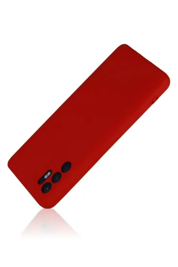 Newface Oppo Reno 6 Kılıf Nano içi Kadife Silikon - Kırmızı resmi