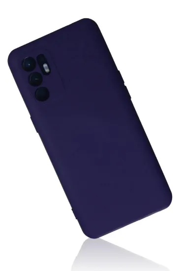 Newface Oppo Reno 6 Kılıf Nano içi Kadife Silikon - Mor resmi