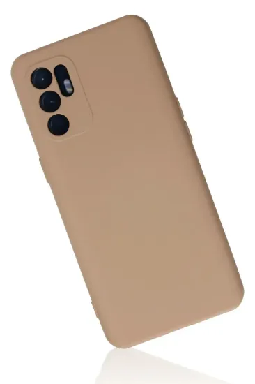 Newface Oppo Reno 6 Kılıf Nano içi Kadife Silikon - Pudra resmi
