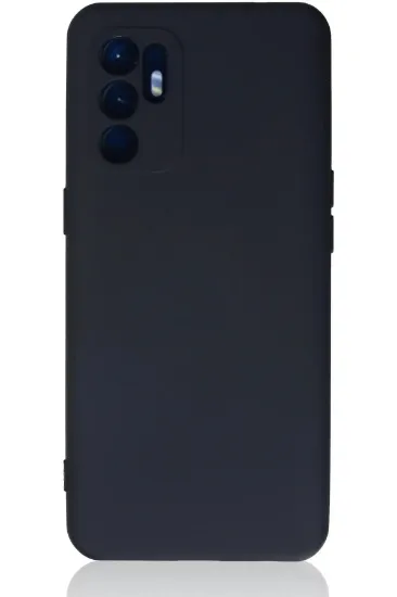 Newface Oppo Reno 6 Kılıf Nano içi Kadife Silikon - Lacivert resmi