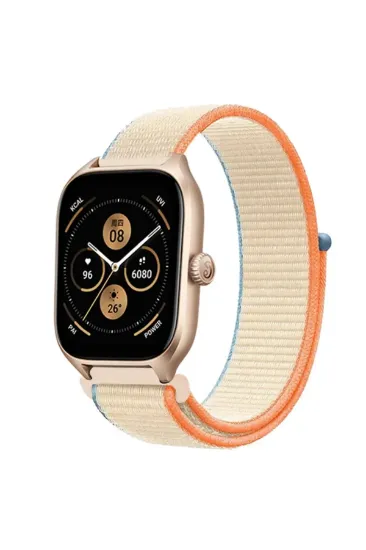 Newface Watch 22mm Hasırlı Cırtcırtlı Kordon - Krem resmi