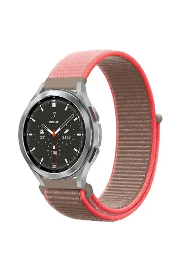 Newface Watch 22mm Hasırlı Cırtcırtlı Kordon - Pembe resmi