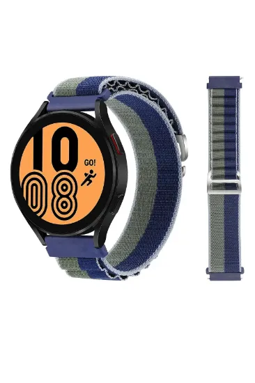 Newface Watch 20mm KR410 Kumaş Kordon - Lacivert-Yeşil resmi