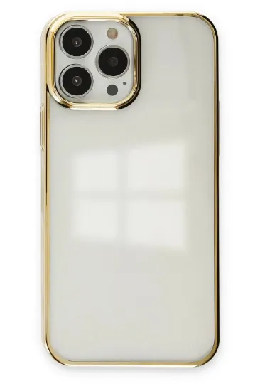Newface iPhone 13 Pro Max Kılıf Element Silikon - Gold resmi
