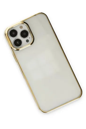 Newface iPhone 13 Pro Max Kılıf Element Silikon - Gold resmi