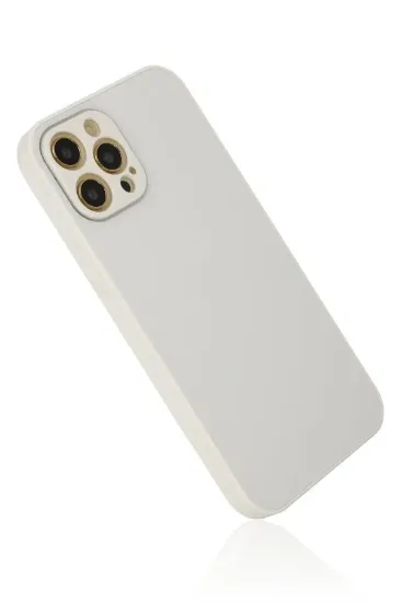 Newface iPhone 12 Pro Kılıf Glass Kapak - Beyaz resmi