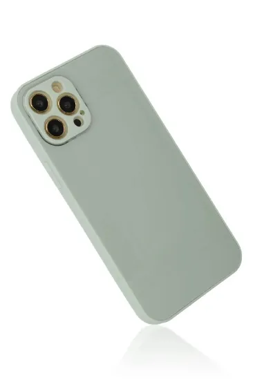 Newface iPhone 12 Pro Kılıf Glass Kapak - Turkuaz resmi