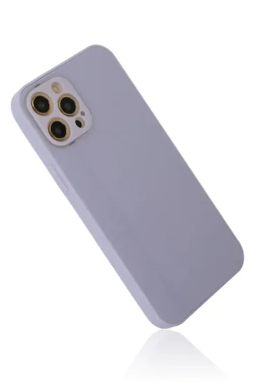 Newface iPhone 12 Pro Kılıf Glass Kapak - Lila resmi