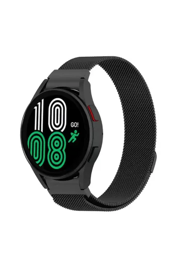 Newface Samsung Galaxy Watch 4 Metal Mıknatıslı Kordon - Siyah resmi