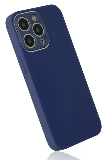 Newface iPhone 13 Pro Kılıf Glass Kapak - Lacivert resmi