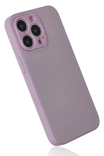 Newface iPhone 13 Pro Kılıf Glass Kapak - Mor resmi