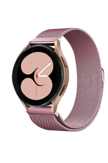Newface Samsung Galaxy Watch 4 Metal Mıknatıslı Kordon - Rose resmi