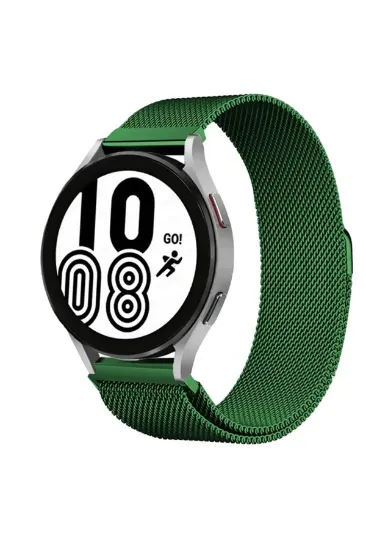 Newface Samsung Galaxy Watch 4 Metal Mıknatıslı Kordon - Haki Yeşil resmi