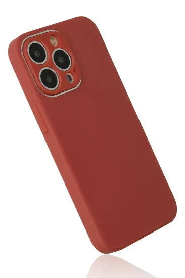 Newface iPhone 13 Pro Kılıf Glass Kapak - Bordo resmi