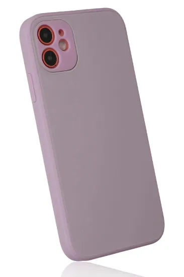 Newface iPhone 12 Kılıf Glass Kapak - Mor resmi