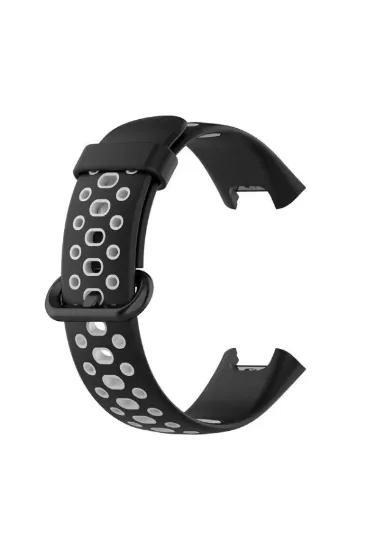 Newface Xiaomi Redmi Watch 2 Spor Delikli Kordon - Siyah-Gri resmi