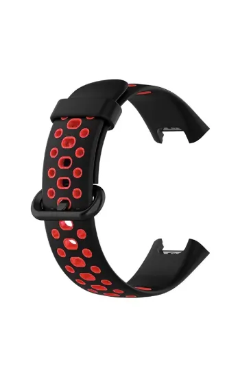 Newface Xiaomi Redmi Watch 2 Spor Delikli Kordon - Siyah-Kırmızı resmi
