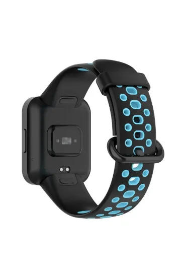 Newface Xiaomi Redmi Watch 2 Spor Delikli Kordon - Siyah-Mavi resmi