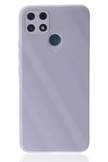 Newface Realme C25 Kılıf Glass Kapak - Lila resmi