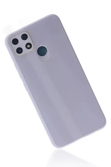 Newface Realme C25 Kılıf Glass Kapak - Lila resmi