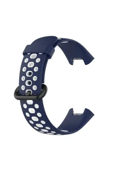 Newface Xiaomi Redmi Watch 2 Spor Delikli Kordon - Lacivert-Beyaz resmi